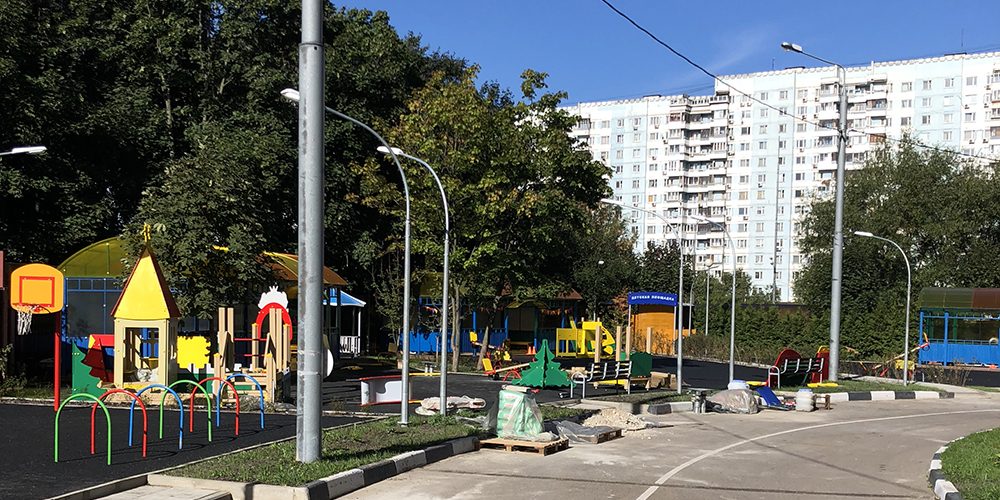 Наружное освещение детского сада на Ленинском проспекте
