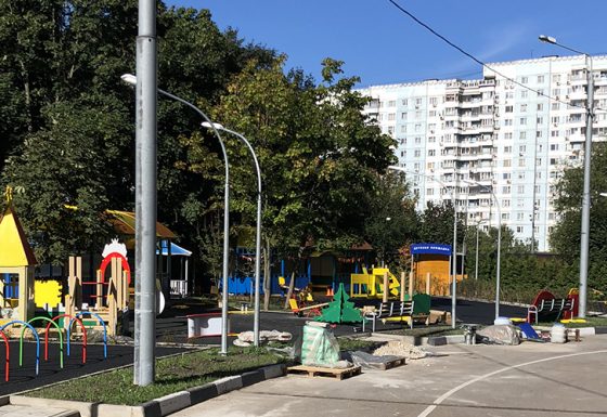 Наружное освещение детского сада на Ленинском проспекте